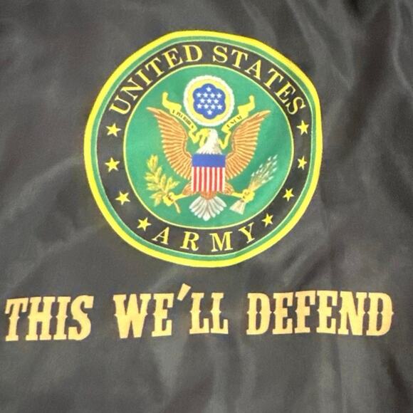 United States Army veteran jacket “This we’ll defend”XL lined w/Orange faux silk - Picture 3 of 6